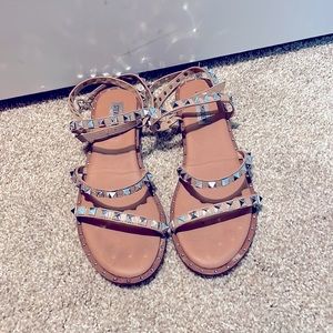 Steve Madden lace up ankle studded Sandals